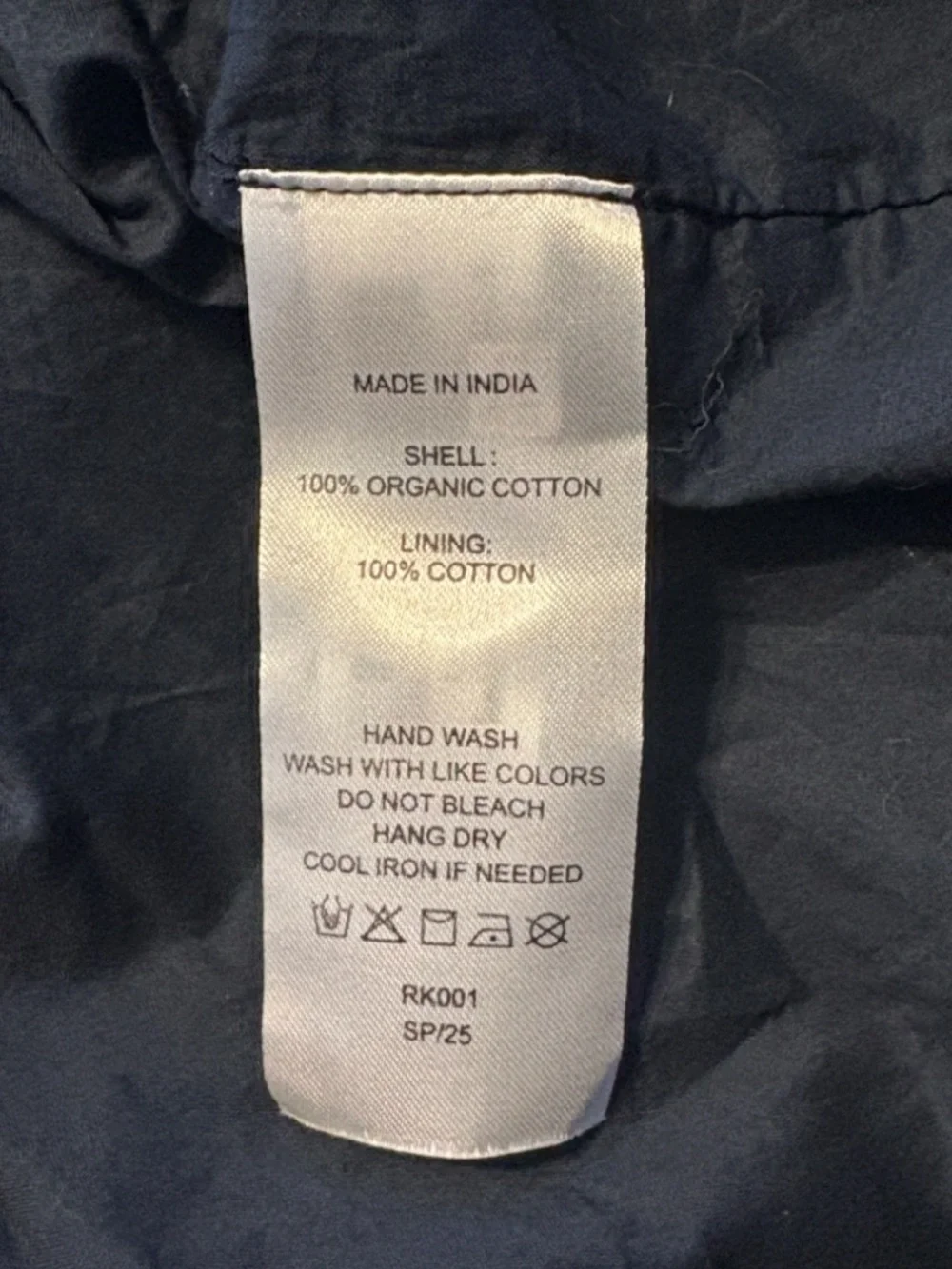 Quince Organic Textured Cotton Smocked V-Neck Midi Dress Size M Navy Wedding - Picture 9 of 10